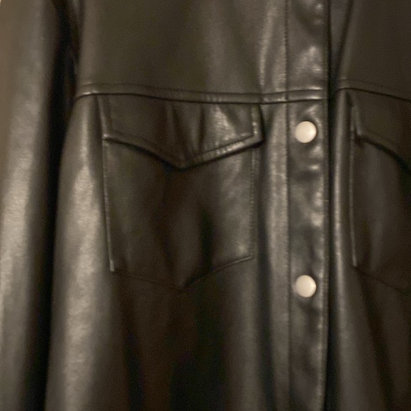 Avec Les Filles vegan leather Shacket SZ Small - Picture 2 of 2